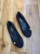 BALLERINE CHANEL BOTTONE DI PERLE TAGLIA 40 EU, 9,5 US, 7,5 UK