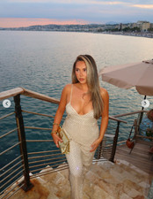 ZARA ABITO LUNGO STRASS ORO