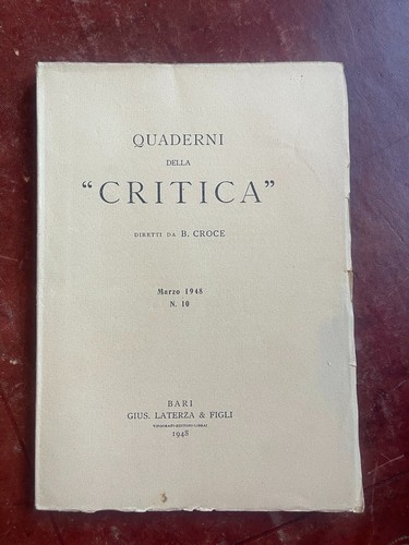 Quaderni della critica 10 - della, n.10