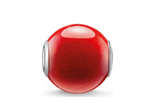 Thomas Sabo Charm Beads Karma in Argento 925 rosso Corallo K0092