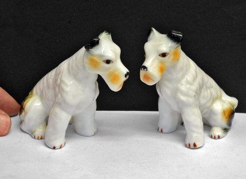 Vintage pair terrier dog - of,