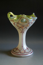 ANTICO VASO IN VETRO SMALTATO