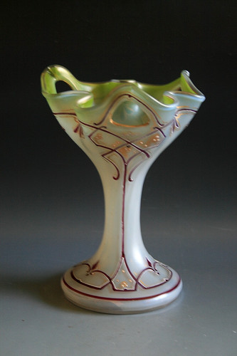 Antico vaso vetro - in, smaltato