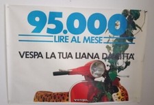 POSTER Piaggio Vespa grande manifesto vintage pubblicità officina originale