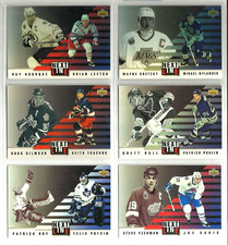 Lotto 6 inserti carte hockey 1993-94 UPPER DECK NEXT IN LINE SET COMPLETO