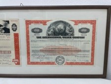 Azione Armco del 1975 (valore 5000 dollari). Incorniciata