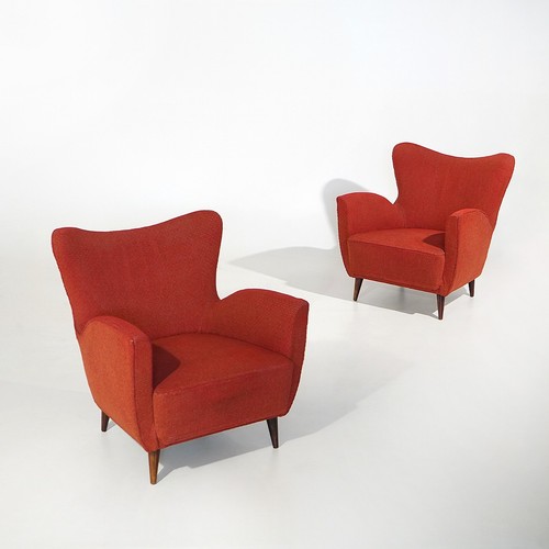 Coppia poltrone rosse con - poltrone,