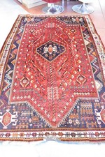 Tappeto Persiano Rosso Blu Arancione Bianco 170x270 Cm Difetti