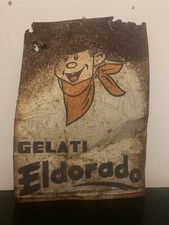 TABELLA INSEGNA PUBBLICITARIA GELATI ELDORADO anni ‘60