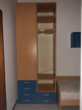 Armadio Color Legno E Blu