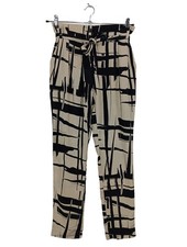 STILE BENETTON Pantalone largo Donna Pantalone Taglia IT 38 nero-bianco sporco