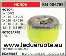 17210ZE1505 17210ZE1822 FILTRO ARIA MOTOZAPPA CON MOTORE HONDA F501 102x70x68