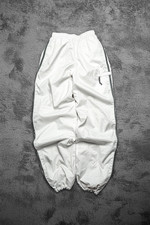 Vintage 2000s Nike Tearaway Track Pants – White Grey – Size S