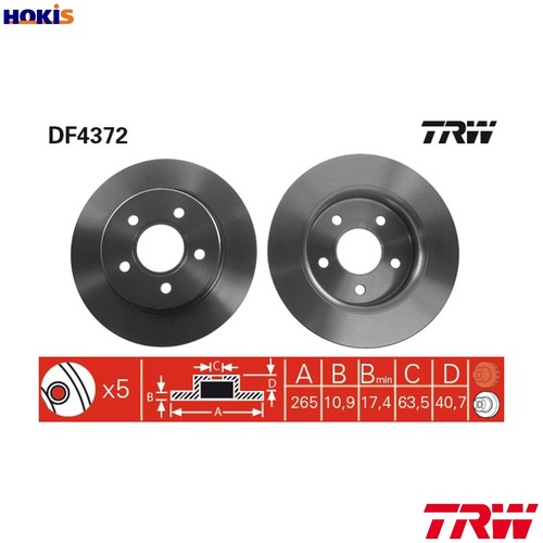 Dischi freno df4372 per - freno,