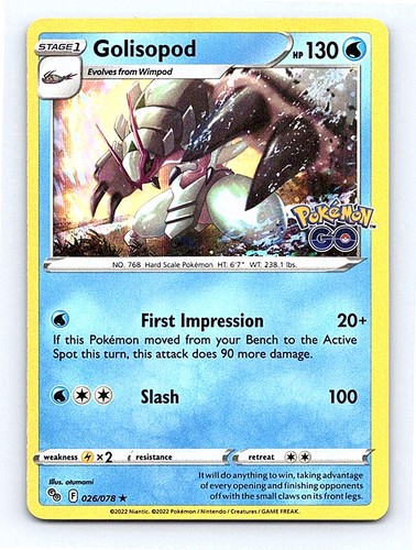 Golisopod holo 026 078 pokemon - 026/078,