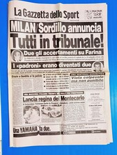 GAZZETTA DELLO SPORT 25 GENNAIO 1986 MILAN BERLUSCONI-LANCIA DELTA S4 MONTECARLO