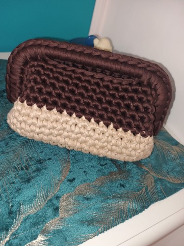 Clutch bag uncinetto panna - clutch,