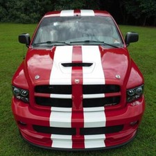 Adesivo Decalcomania Striscia per Dodge Ram Viper Hood Visiera srt-10 2004 Braccio Protezione Specchio