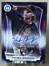 2025 Topps Tribute /50 Hayden Birdsong Giant League Inaugurazione Viola Auto RC