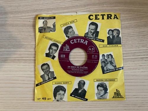 Quartetto cetra disco - un,