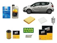Kit Filtri Tagliando per Opel Meriva B 1.4 GPL 88 Kw + 4 Litri Olio Opel 5W30