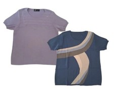 Lotto set 2 maglioni maglia maniche corte sottogiacca viola donna ragazza tg M