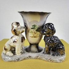 vaso vintage in ceramica con barboncini