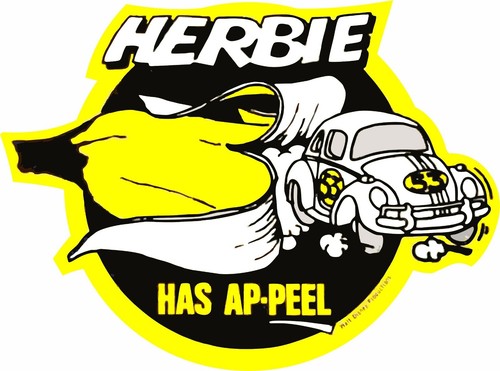 Adesivi retrò herbie love - adesivi,