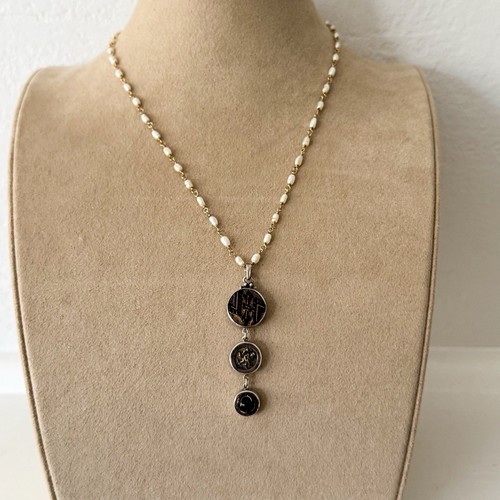 Collana perle riempite - , oro
