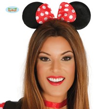 CERCHIETTO ORECCHIE TOPOLINO MINNIE MICKEY TOPO HALLOWEEN CARNEVALE GUIRCA