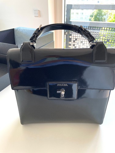 Borsa prada pelle nera nuova - pelle,