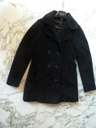 Caban cappotto nero corto - cappotto,