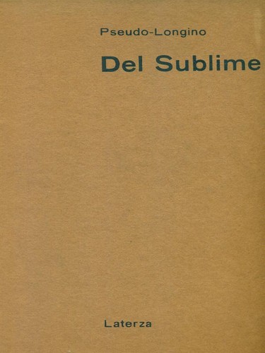 Del sublime prima edizione - sublime,