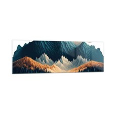 Quadro su Vetro 160x50cm 3D Montagne Speziato Stampe Immagini Moderni Murale