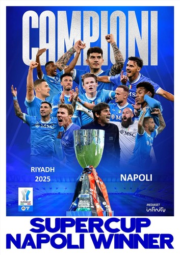 Napoli supercoppa poster - napoli, 30x40