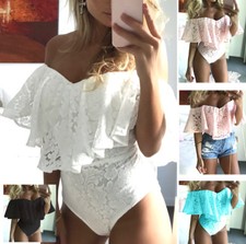 Maglia Top Body Pizzo Spalle Scoperte Woman Lace Shoulders Off T-shirt 330034