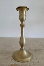 Candeliere Candelabro Porta Candela in Ottone del I 900