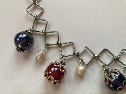 Collana girocollo sfere di - collana, girocollo,