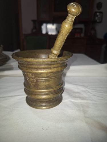 Mortaio con pestello bronzo - pestello,