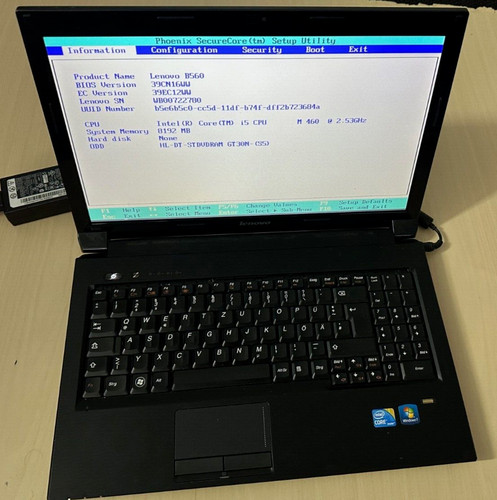 Notebook lenovo b560 - b560, intel