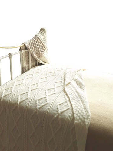 Coperta maglia cavo lana
