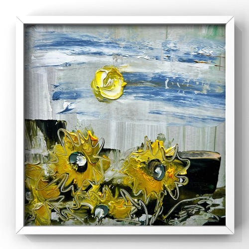 Quadro astratto floreale