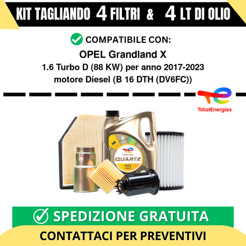 Tagliando per opel grandland - opel, x