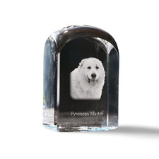 Mastino dei Pirenei cristallo sigillo sigillo con cane Art-Dog