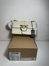 BORSA PINKO LOVE ONE MINI PELLE VITELLO BIANCO NUOVA FULL SET SCATOLA