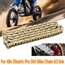 Per MotoTec 48v Elettrica Pro Dirt Bike 1600w 1800w Catena 63 Maglie Misura #219H