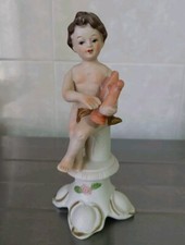 Angelo Con Arpa Putto Ceramica