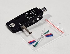 AUDIO TECHNICA HEADSHELL MODEL  "N"  & SILVER CONNECTION CABLES