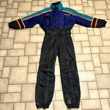 Tuta da sci Descente vintage anni 90 pezzo unico tuta da neve bavaglino da neve retrò media FDX