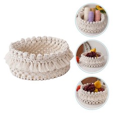  Cestino Portaoggetti Intrecciato Di Stoccaggio Della Corda Cotone